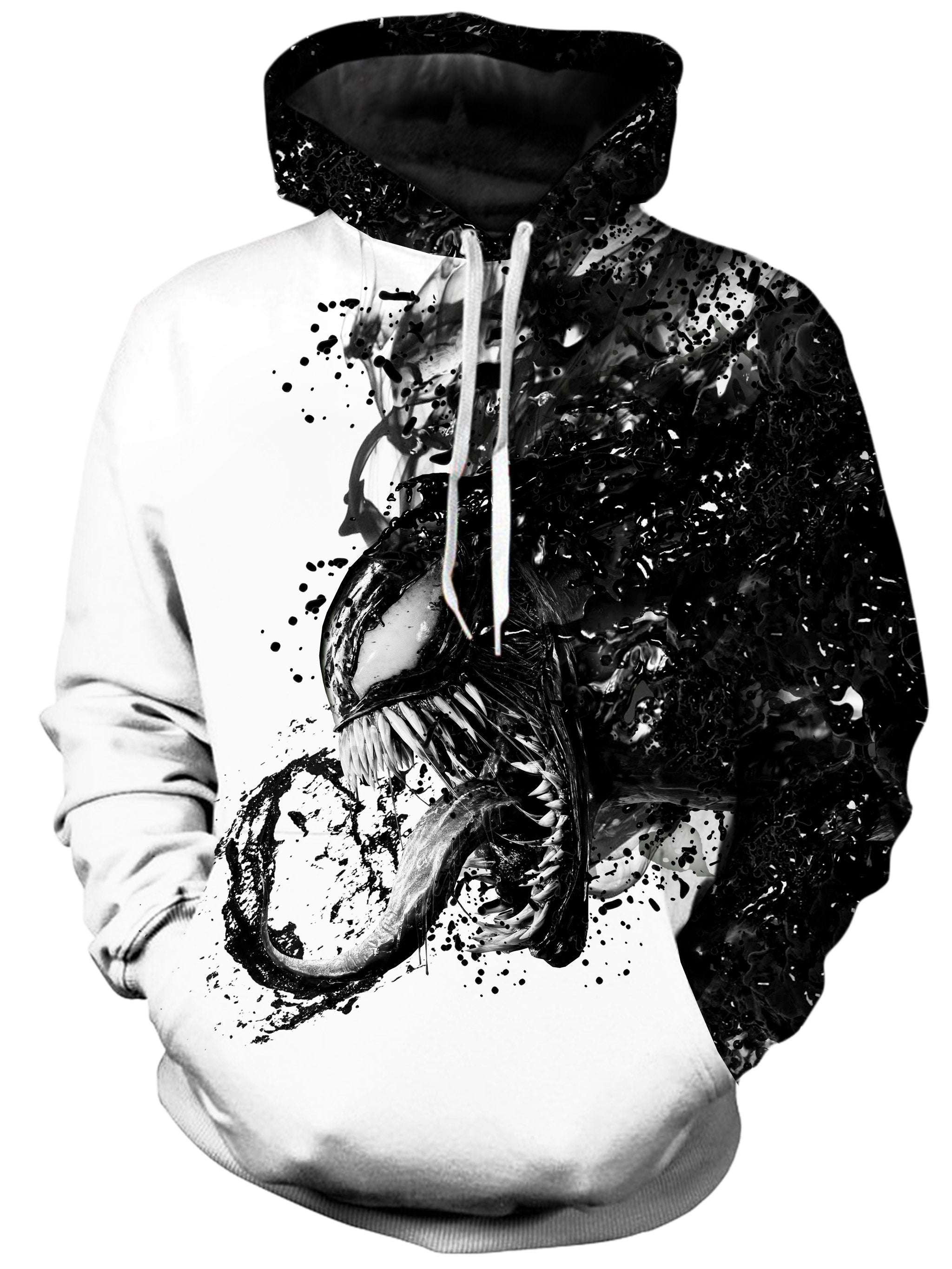 Venom BW Unisex Hoodie, On Cue Apparel, T6 - Epic Hoodie