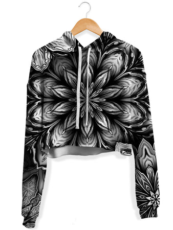 Yantrart Design - Mandalas Fleece Crop Hoodie