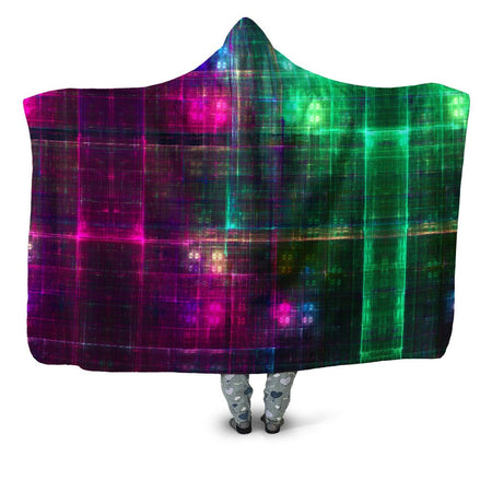 Yantrart Design - Fractal Matrix Hooded Blanket
