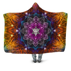 Geometric Vibes Hooded Blanket