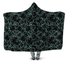 Icosahedron Madness Glitch Hooded Blanket