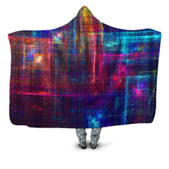 Psychedelic Matrix Rainbow Hooded Blanket