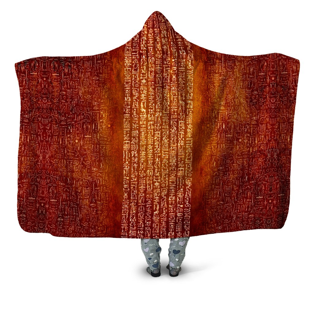 Yantrart Design - Time Warp Hieroglyph Hooded Blanket