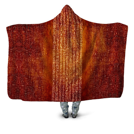 Yantrart Design - Time Warp Hieroglyph Hooded Blanket