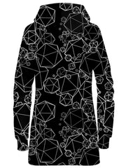 Icosahedron Madness Black Hoodie Dress