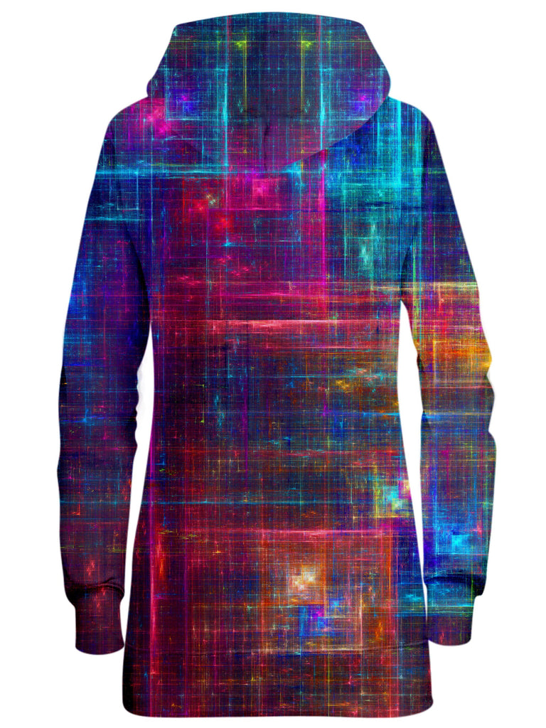Psychedelic Matrix Rainbow Hoodie Dress