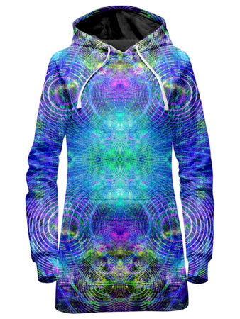 Yantrart Design - Blue Psycho Cosmos Hoodie Dress