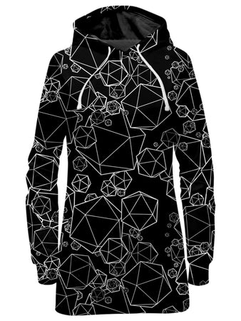 Yantrart Design - Icosahedron Madness Black Hoodie Dress