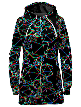 Yantrart Design - Icosahedron Madness Glitch Hoodie Dress
