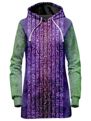 Neon Hieroglyph Hoodie Dress