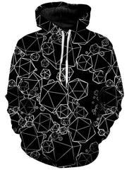 Icosahedron Madness Black Unisex Hoodie