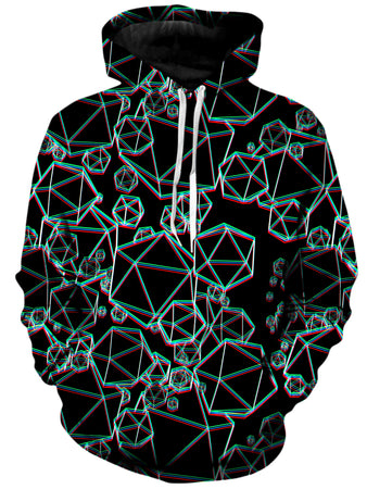 Yantrart Design - Icosahedron Madness Glitch Unisex Hoodie