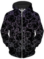 Icosahedron Madness Cold Unisex Zip-Up Hoodie