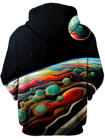 Gratefully Dyed Damen - Abstract Movement Unisex Zip-Up Hoodie