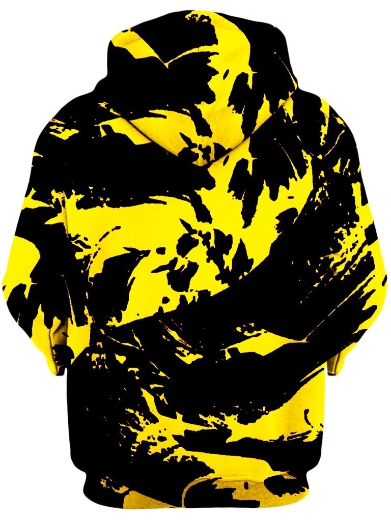 Black and Yellow Paint Splatter Unisex Zip-Up Hoodie Big Tex Funkadelic Epic Hoodie