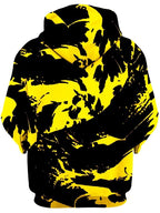 Black and Yellow Paint Splatter Unisex Zip-Up Hoodie Big Tex Funkadelic Epic Hoodie