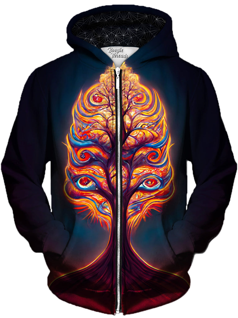 Gratefully Dyed Damen - Dapper Dimension Unisex Zip-Up Hoodie