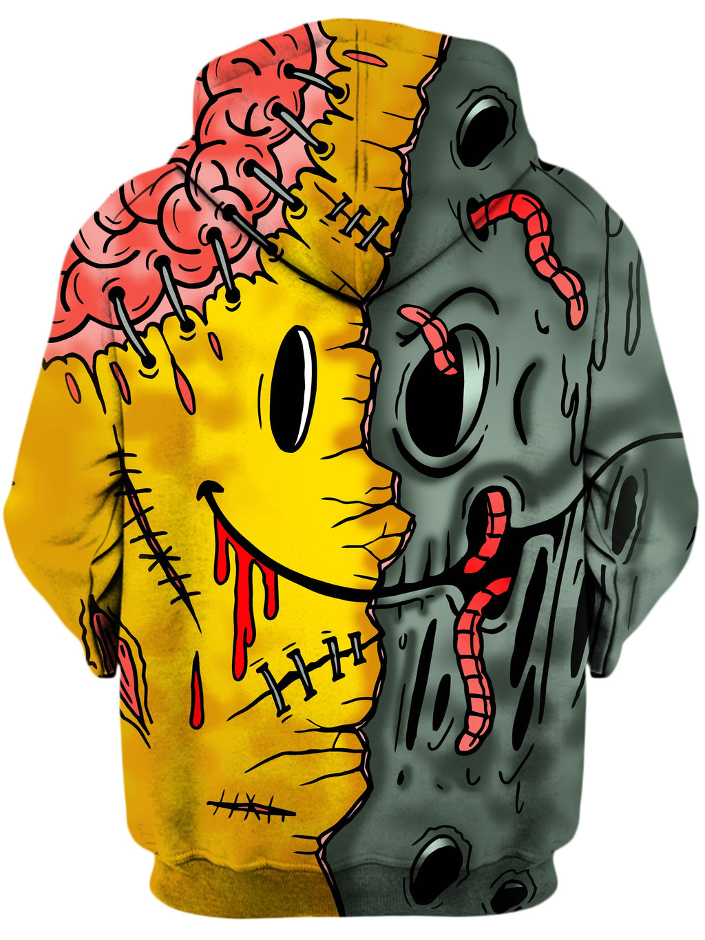 Emoji Zombie Hoodie On Cue Apparel Epic Hoodie