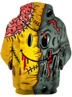 Emoji Zombie Hoodie On Cue Apparel Epic Hoodie