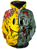 Emoji Zombie Hoodie On Cue Apparel Epic Hoodie