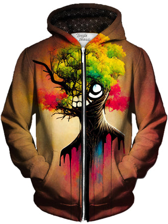 Gratefully Dyed Damen - Hollow Reality Unisex Zip-Up Hoodie