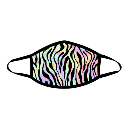 iEDM - Holographic Zebra Cloth Face Mask