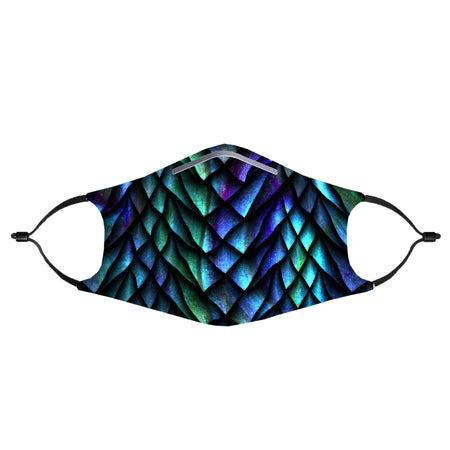 iEDM - Dosed Dragon Scale Anti-Germ & Pollution Mask With (4) PM 2.5 Carbon Filters