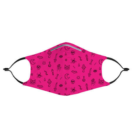 iEDM - Pink Pattern Anti-Germ & Pollution Mask With (4) PM 2.5 Carbon Filters