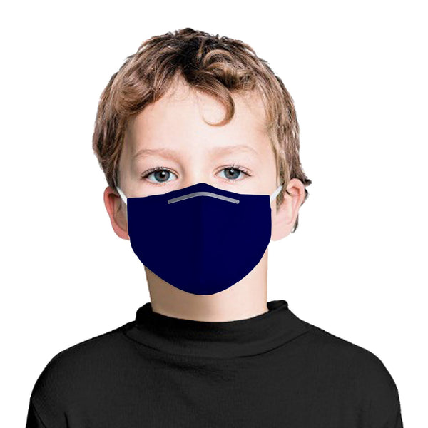 iEDM - Navy Blue Kids Anti-Germ & Pollution Mask With (4) PM 2.5 Carbon Filters