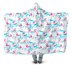Flamingos Hooded Blanket