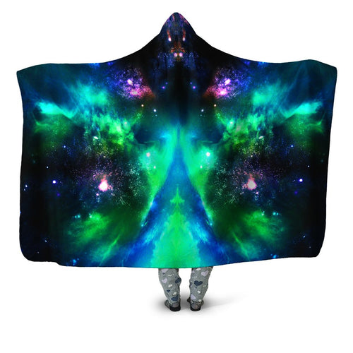 Green Galaxy Hooded Blanket iEDM Epic Hoodie