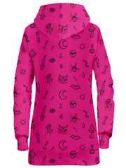 Pink Pattern Hoodie Dress, iEDM, T6 - Epic Hoodie