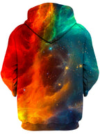 Fire and Ice Galaxy Unisex Zip-Up Hoodie iEDM Epic Hoodie