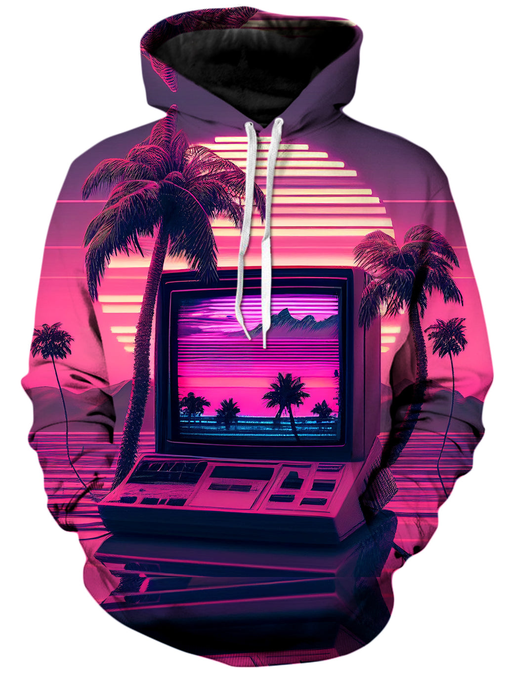 Vapor Palms Trees Unisex Hoodie iEDM Epic Hoodie