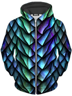 Dosed Dragon Scale Unisex Zip-Up Hoodie iEDM Epic Hoodie