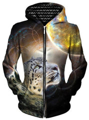 Sky Leopard Unisex Zip-Up Hoodie, Gratefully Dyed Damen, T6 - Epic Hoodie