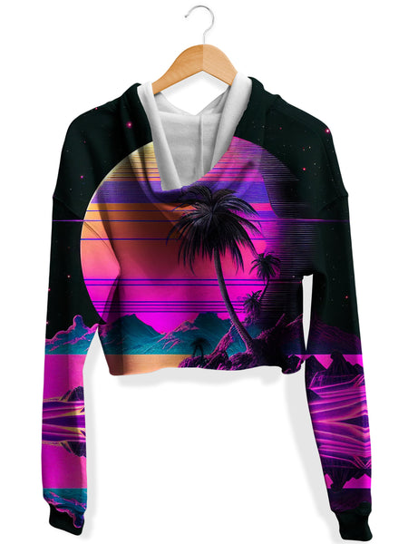 iEDM - Vapor Solar System Fleece Crop Hoodie