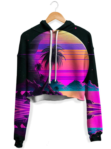 iEDM - Vapor Solar System Fleece Crop Hoodie