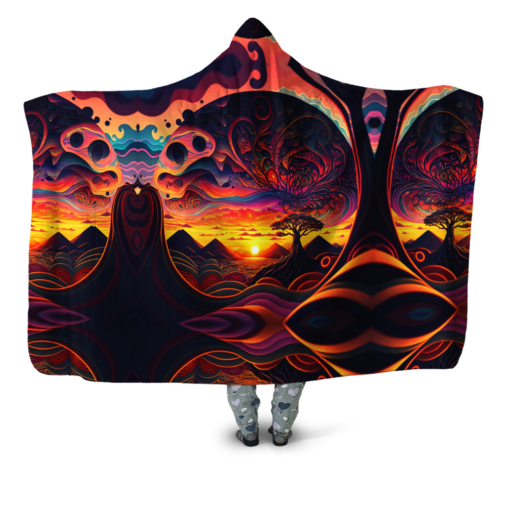 Acid Sunset Hooded Blanket iEDM Epic Hoodie