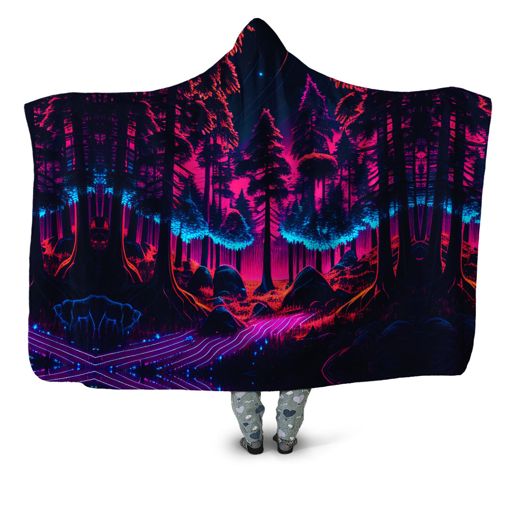 iEDM - Neon Forest Hooded Blanket