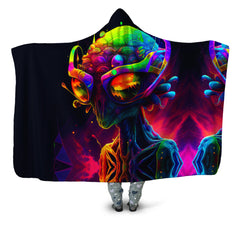 Psychedelic Alien Hooded Blanket