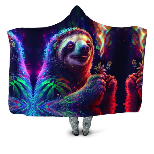 Chill Sloth Hooded Blanket iEDM Epic Hoodie