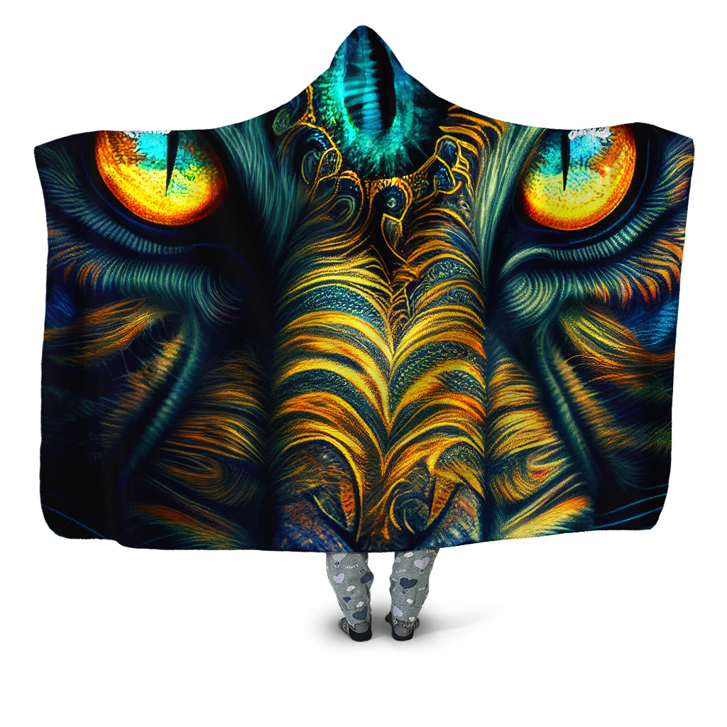 Tiger Eyes Psychedelic Hooded Blanket iEDM Epic Hoodie