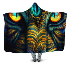 Tiger Eyes Psychedelic Hooded Blanket
