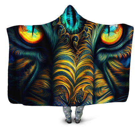 iEDM - Tiger Eyes Psychedelic Hooded Blanket