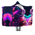 Synthwave Astronaut Hooded Blanket iEDM Epic Hoodie