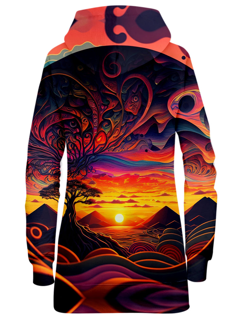 Acid Sunset Hoodie Dress