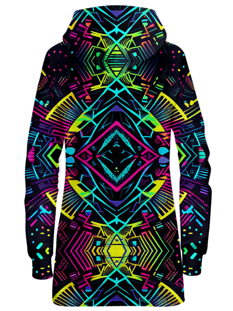 Neon Tribal Hoodie Dress