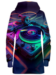 Neon Turntables Hoodie Dress