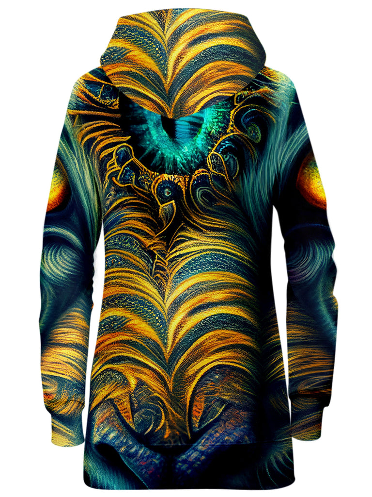 Tiger Eyes Psychedelic Hoodie Dress